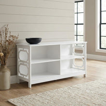 White MDF TV Stand with Non-Lead Base Paint for TVs up to 50 inches