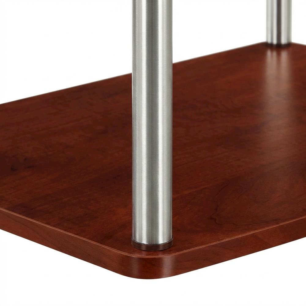 3-Tier TV Stand in Black for TVs Up to 37 Inches