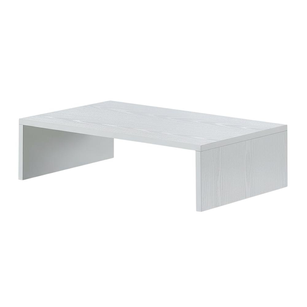 White TV/Monitor Riser for TVs up to 25 Inches with Melamine Veneer