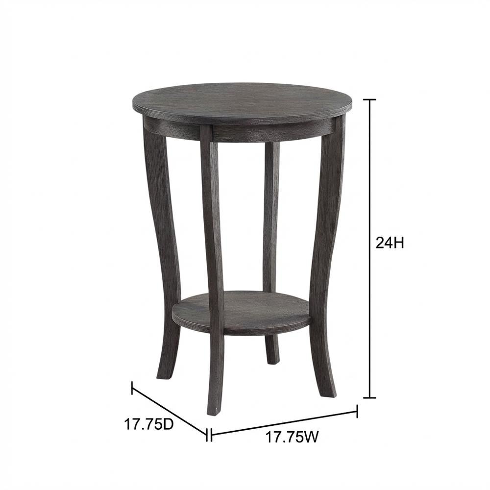 Vintage-Style Round End Table for Living Room or Bedroom