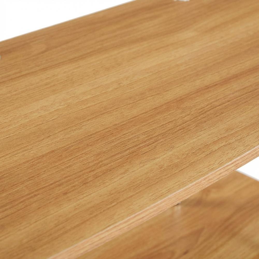Light Oak No Tools XL Highboy TV Stand for TVs up to 55 Inches with Metal Poles