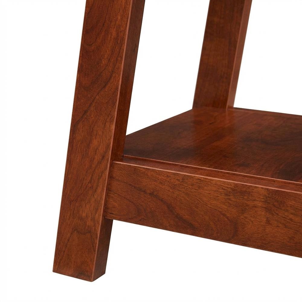 Modern Double Trestle Desk With Shelves In Distressed Finish