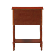 Entryway Hall Table, Cherry, 3 Drawers, 2 Shelves, Quick Setup