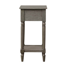 Accent Table, Gray, Drawer, Shelf, Versatile Wood, 14 Inch
