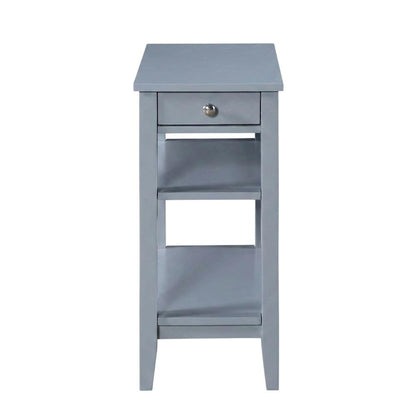 Transitional 1 Drawer End Table with Shelves for Living Room and Bedroom