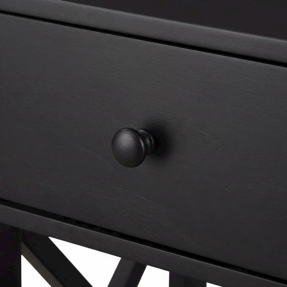 Espresso 1-Drawer End Table with Compact Square Design