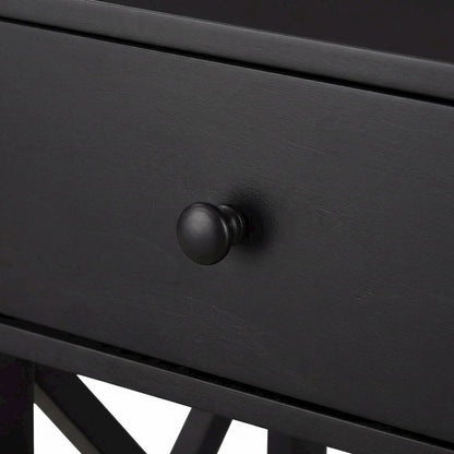 Espresso 1-Drawer End Table with Compact Square Design
