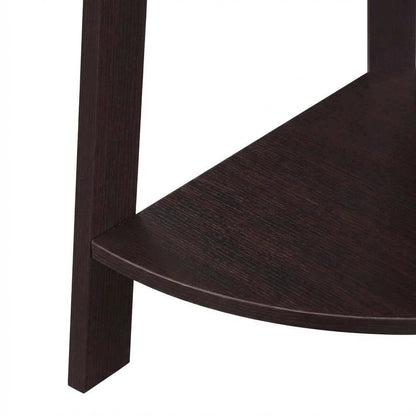 Wide Corner Bookcase with Espresso Finish and Multiple Shelves