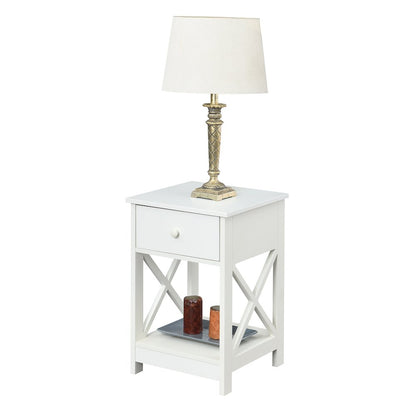 Oxford 1 Drawer End Table White