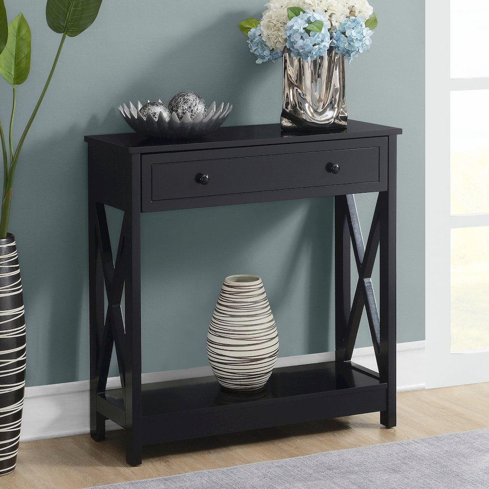 Oxford 1 Drawer Entryway Hall Table with Shelf