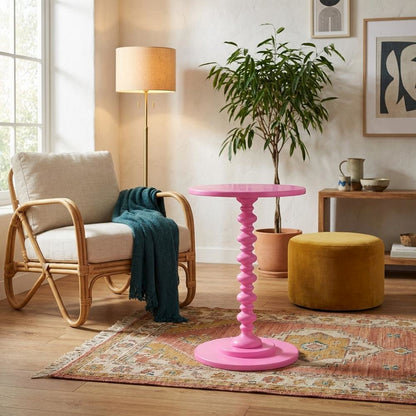 Round Spindle Coffee Table with Classic Style and Sturdy Construction