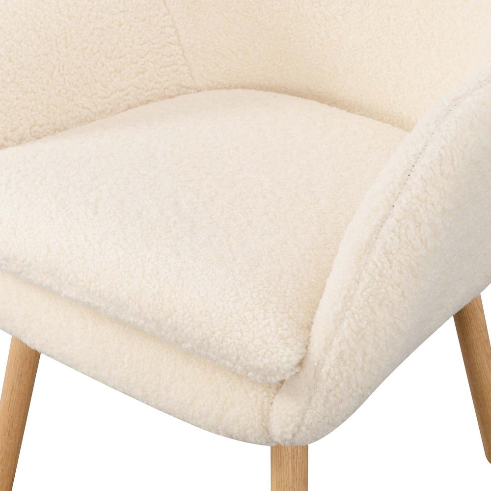 Take a Seat Charlotte Sherpa Accent Chair, Sherpa Crème