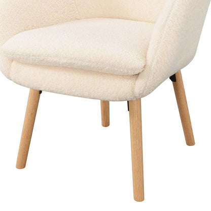 Take a Seat Charlotte Sherpa Accent Chair, Sherpa Crème