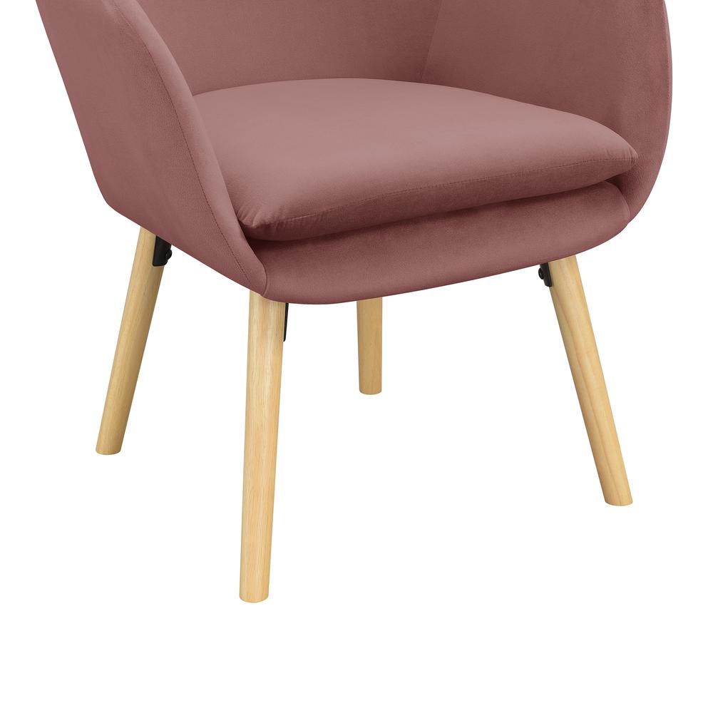 Take a Seat Charlotte Accent Chair, Blush Velvet