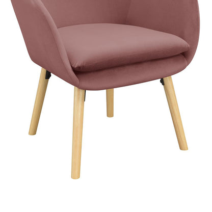 Take a Seat Charlotte Accent Chair, Blush Velvet