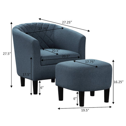 Take a Seat Roosevelt Accent Chair with Ottoman