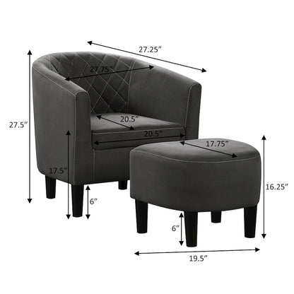 Take a Seat Roosevelt Accent Chair with Ottoman