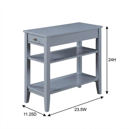 Transitional 1 Drawer End Table with Shelves for Living Room and Bedroom