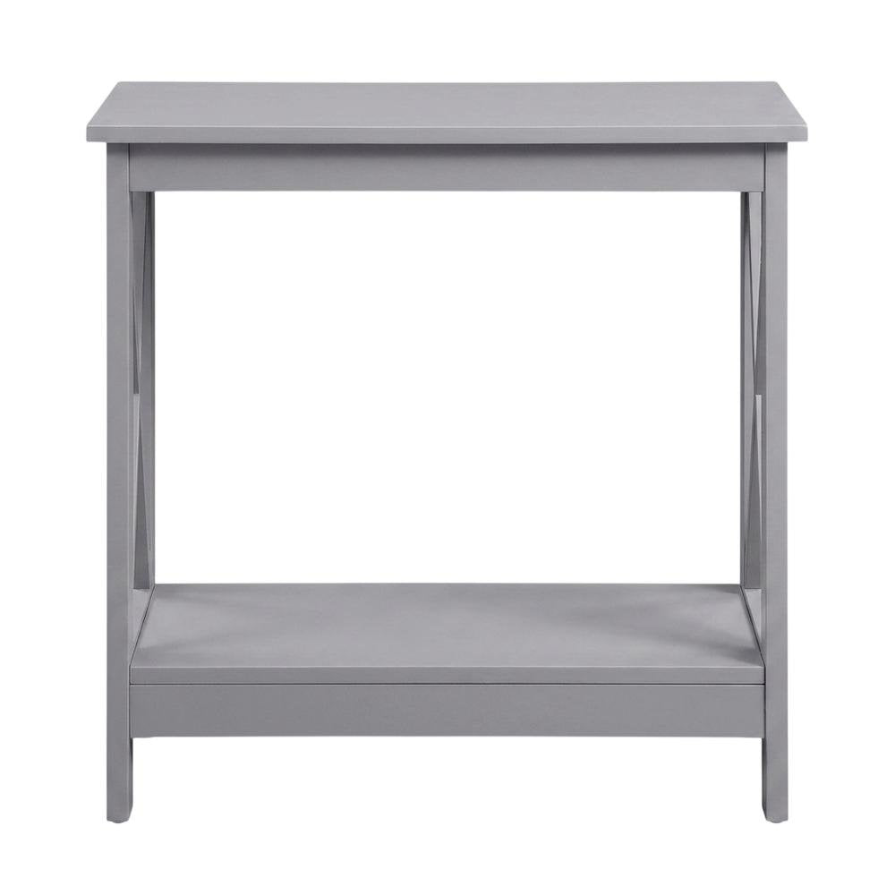 Wooden end table with shelf for living room or bedroom use