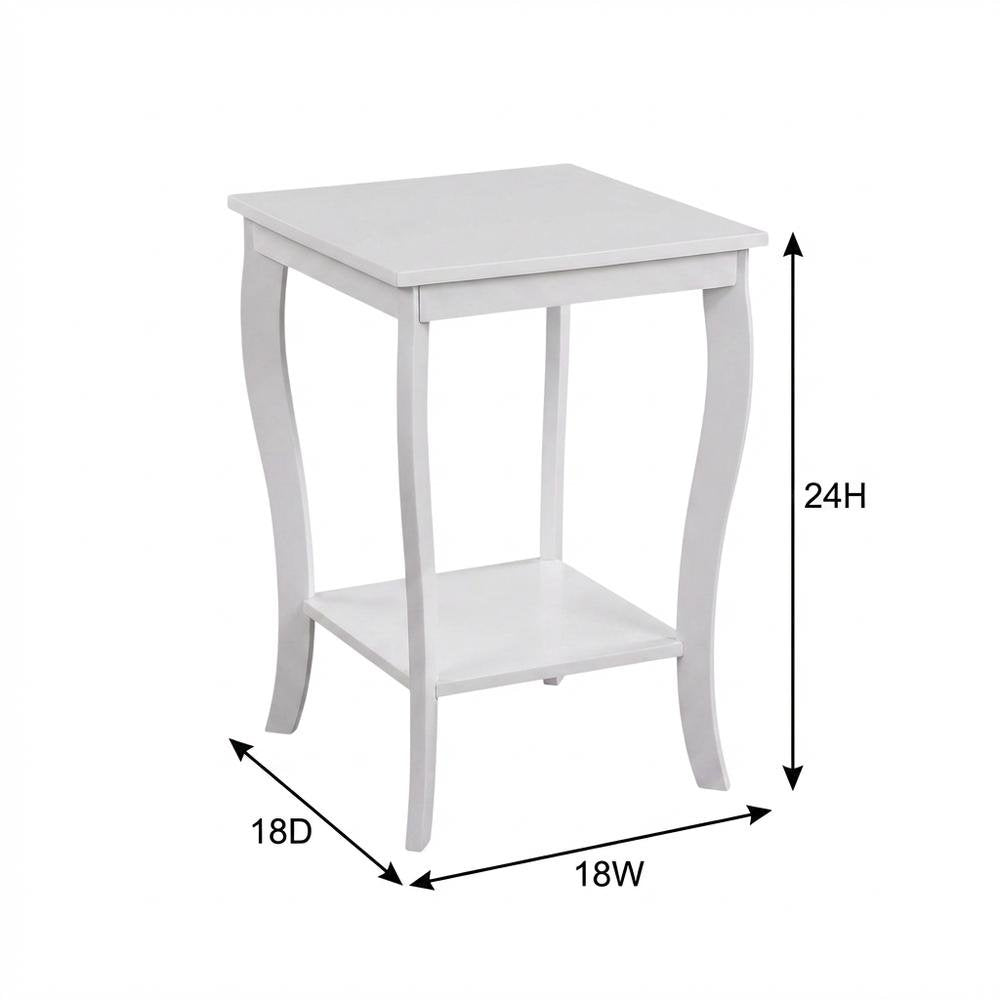 White square end table with modern design and sturdy construction
