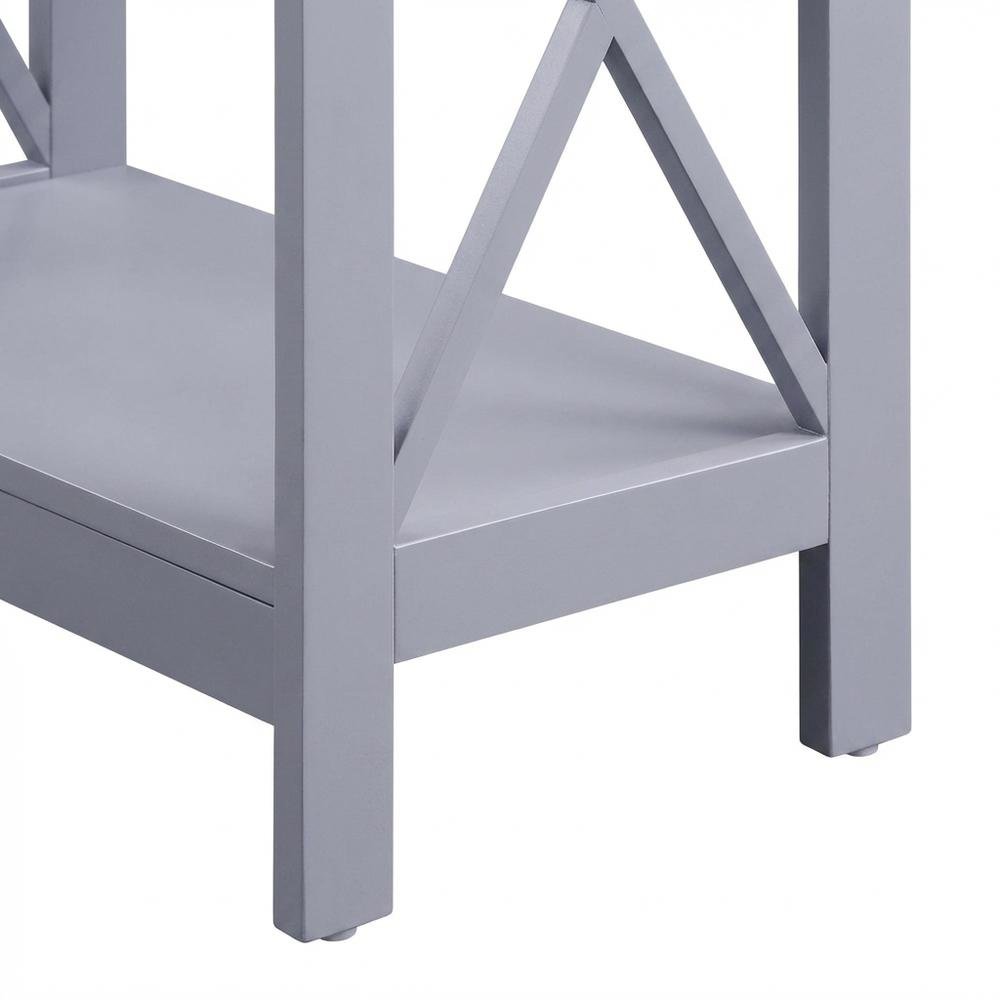 Wooden end table with shelf for living room or bedroom use