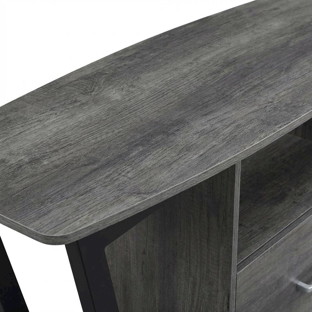 Black Graystone TV Stand for 65-Inch Screens with Shelves and Storage