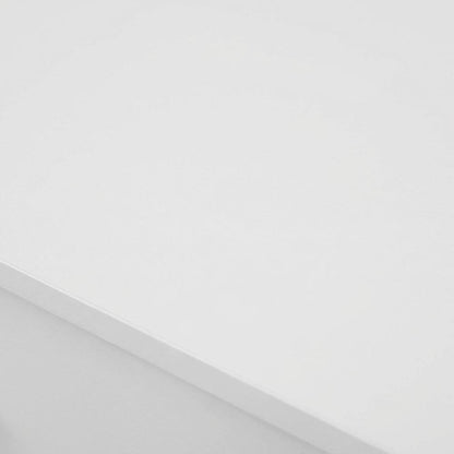 White Office Desk With Charging Station And Mdf Surface For Workspace