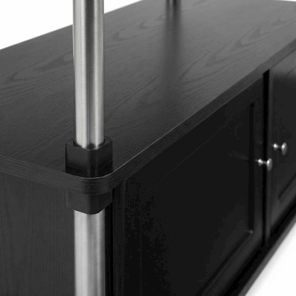 TV stand in sleek design with ample storage and modern look