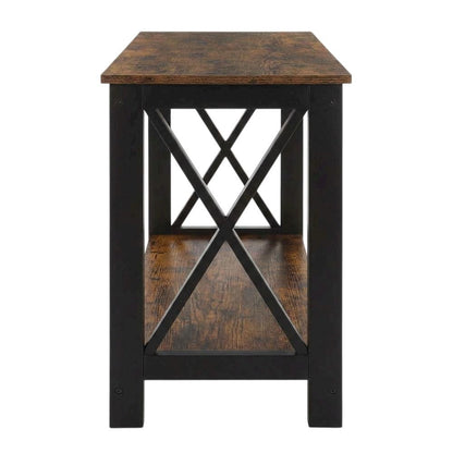 Wooden Console Table with Shelf for Modern Home Decor