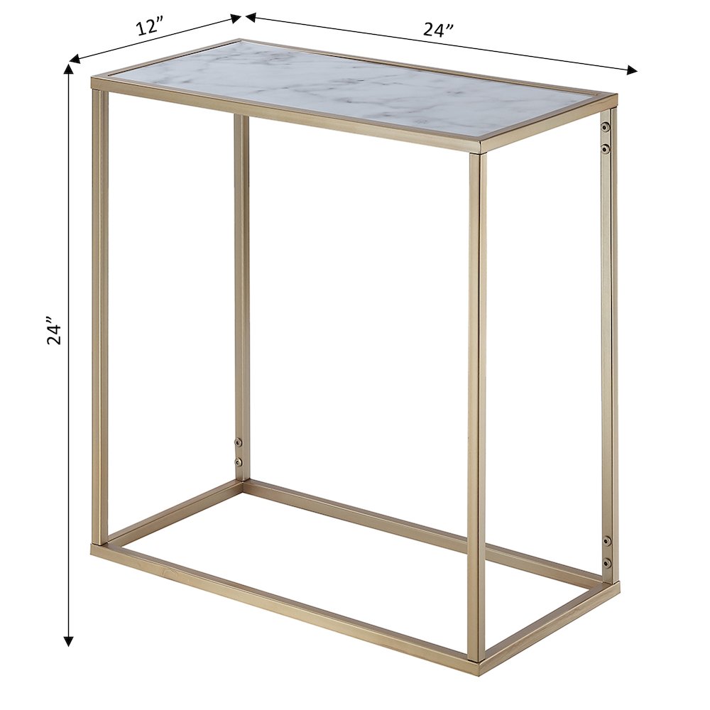 Gold Coast Faux Marble Chairside Table