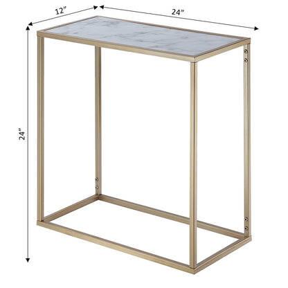 Gold Coast Faux Marble Chairside Table