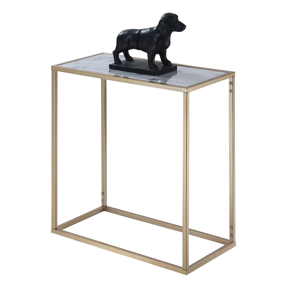 Gold Coast Faux Marble Chairside Table