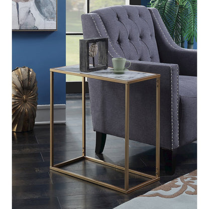 Gold Coast Faux Marble Chairside Table