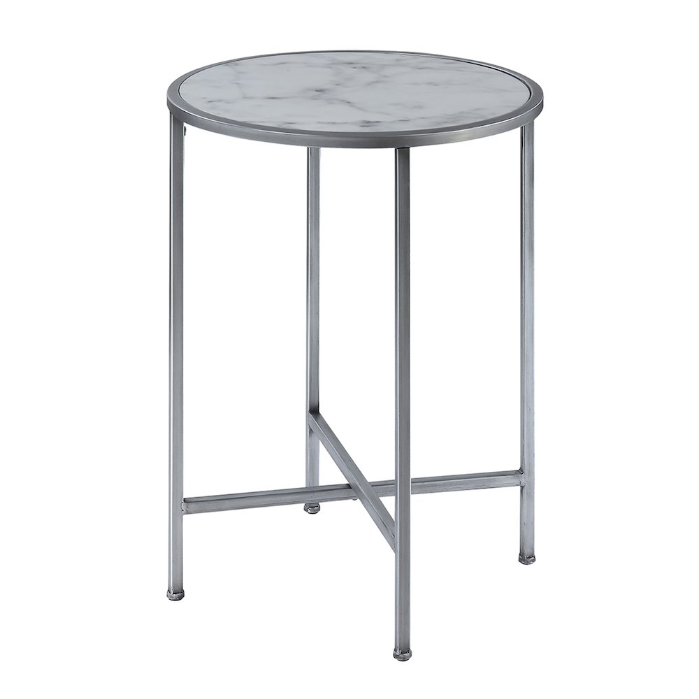 Gold Coast Faux Marble Round End Table