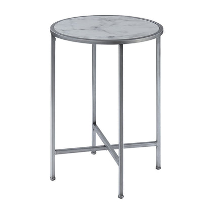 Gold Coast Faux Marble Round End Table