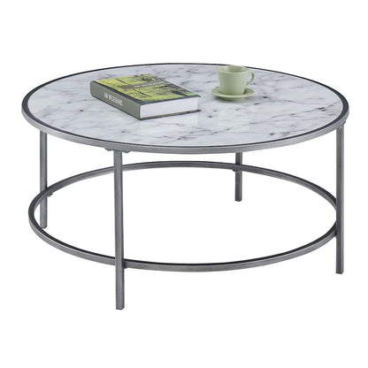 Gold Coast Faux Marble Round Coffee Table