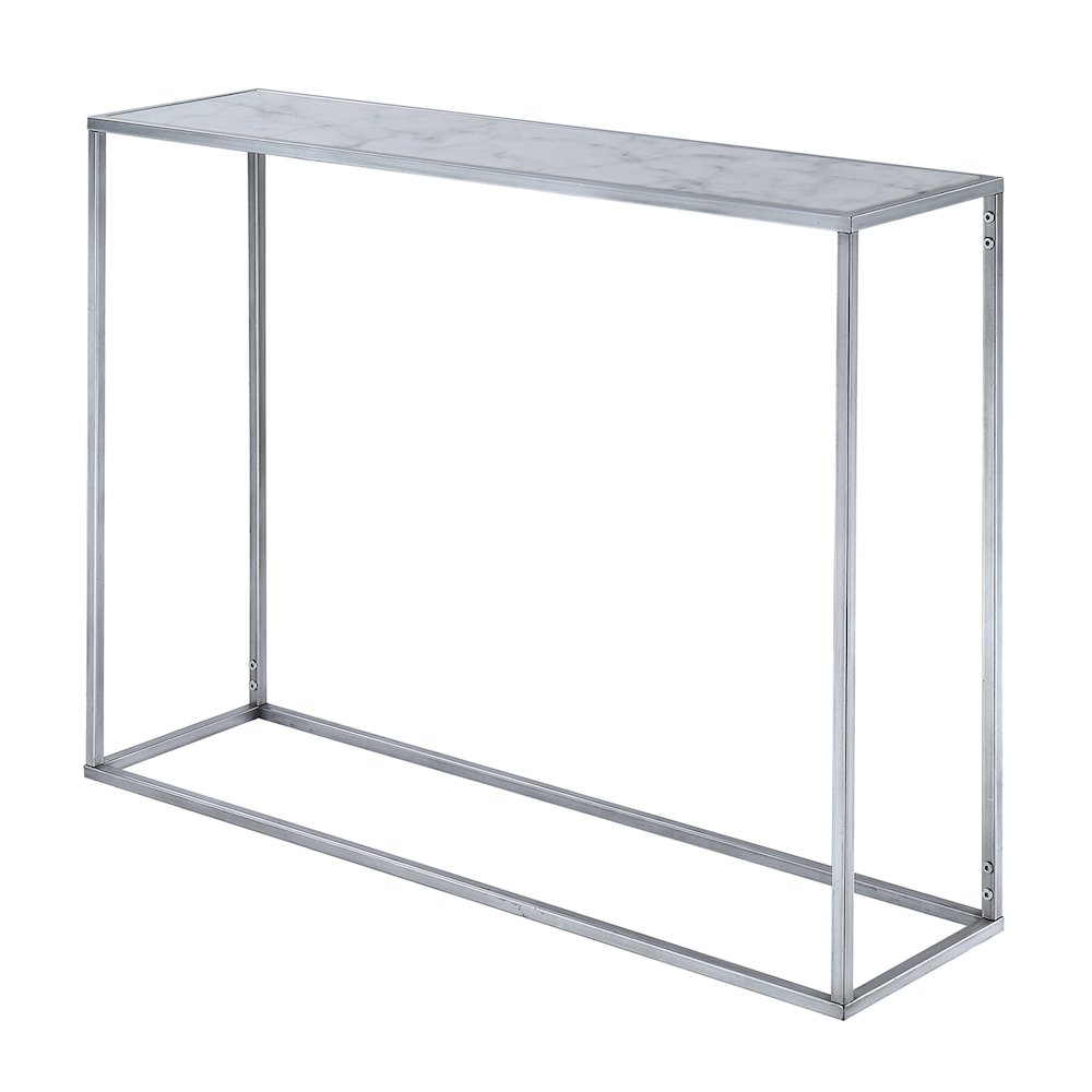 Gold Coast Faux Marble Console Table