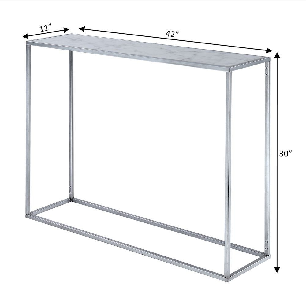 Gold Coast Faux Marble Console Table