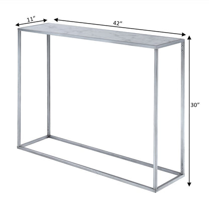 Gold Coast Faux Marble Console Table
