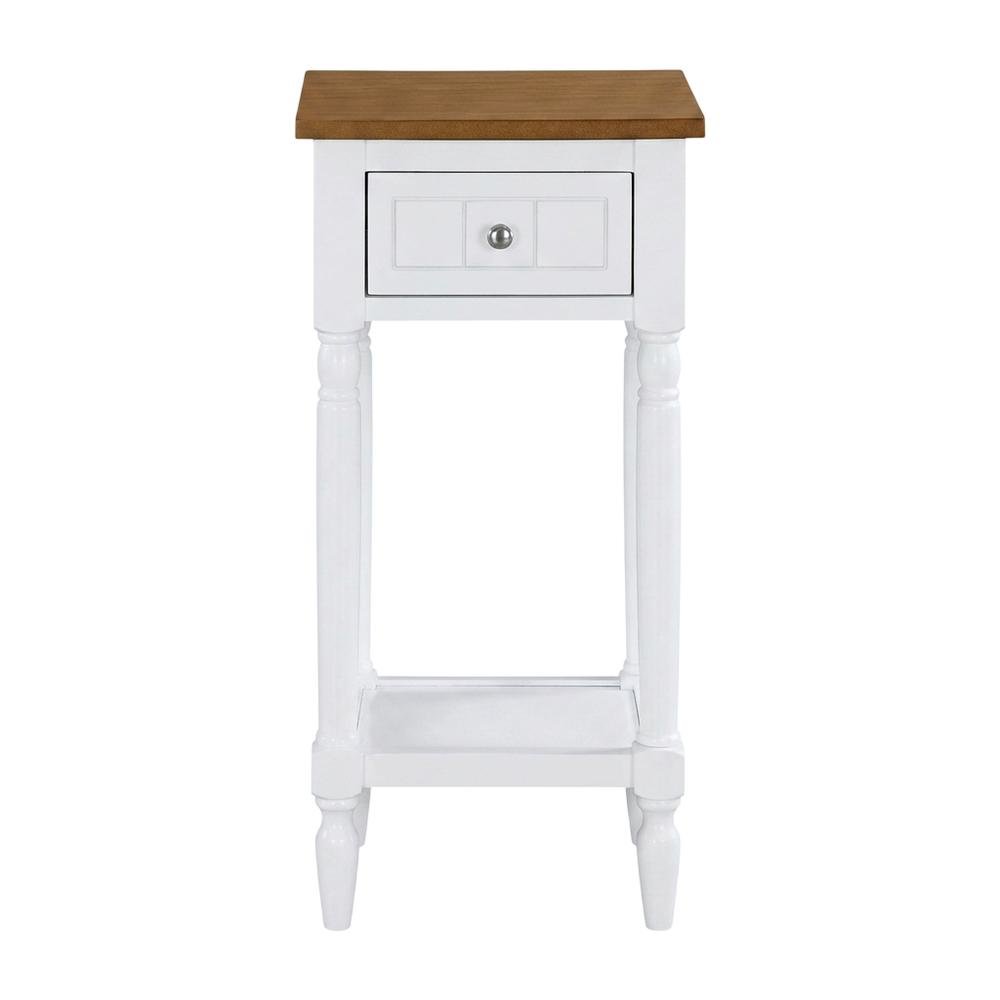 Traditional-style accent table with drawer and shelf for versatile living spaces