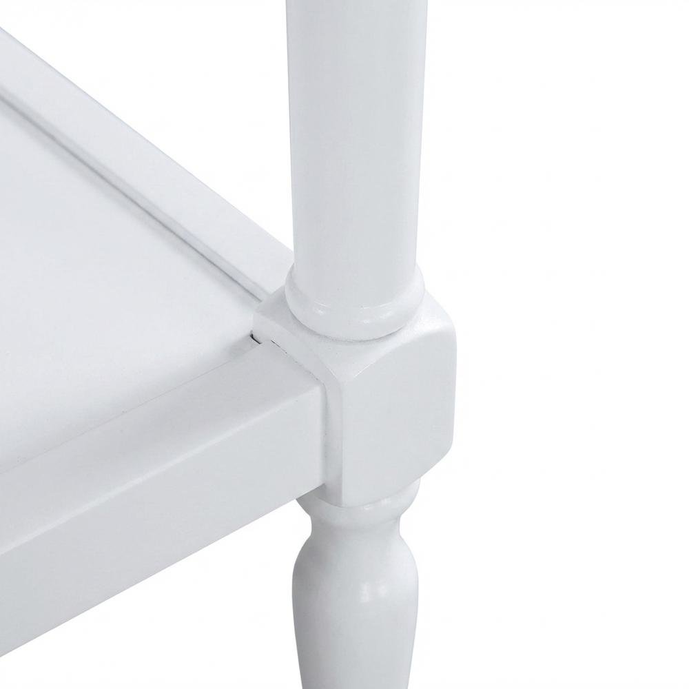 Traditional-style accent table with drawer and shelf for versatile living spaces