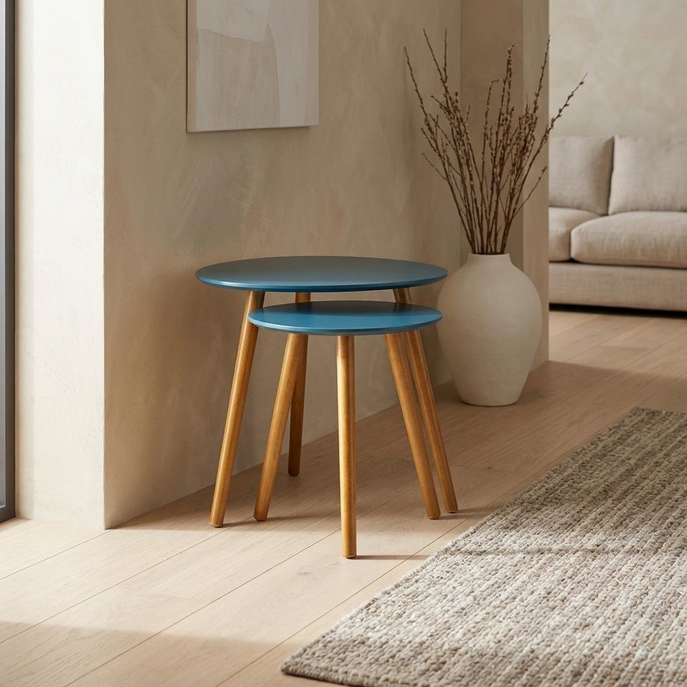 End Table with Wooden Finish, Sturdy Surface, and Modern Style