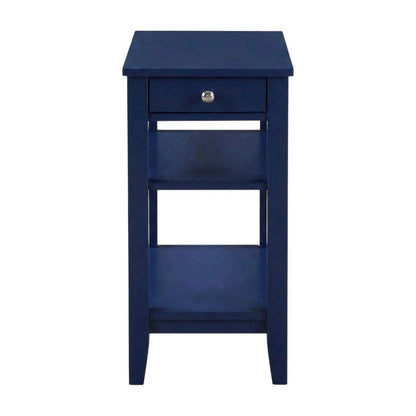 Transitional 1-Drawer End Table with Shelves for Living Room