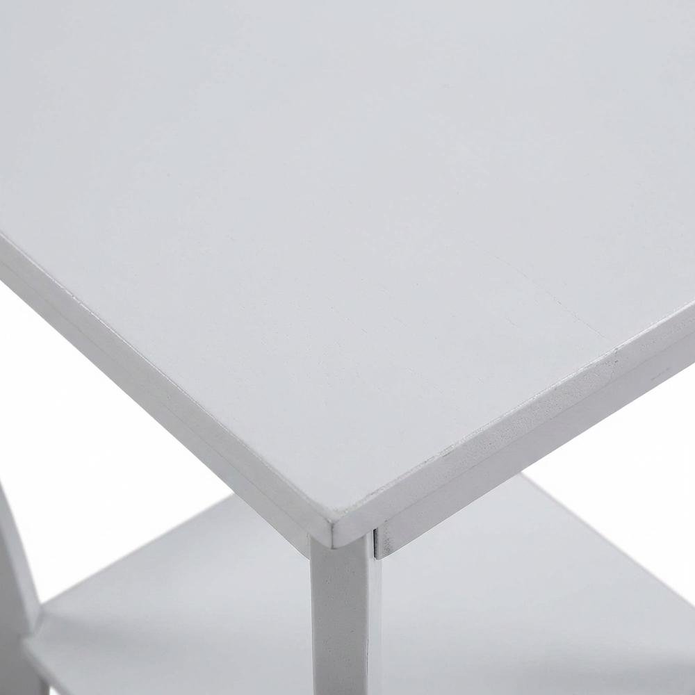White square end table with modern design and sturdy construction