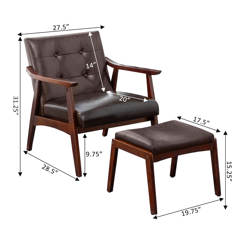 Take a Seat Natalie Accent Chair and Ottoman Set