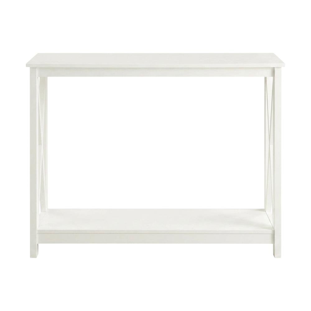 Wooden Console Table with Shelving for Modern Living Room or Entryway