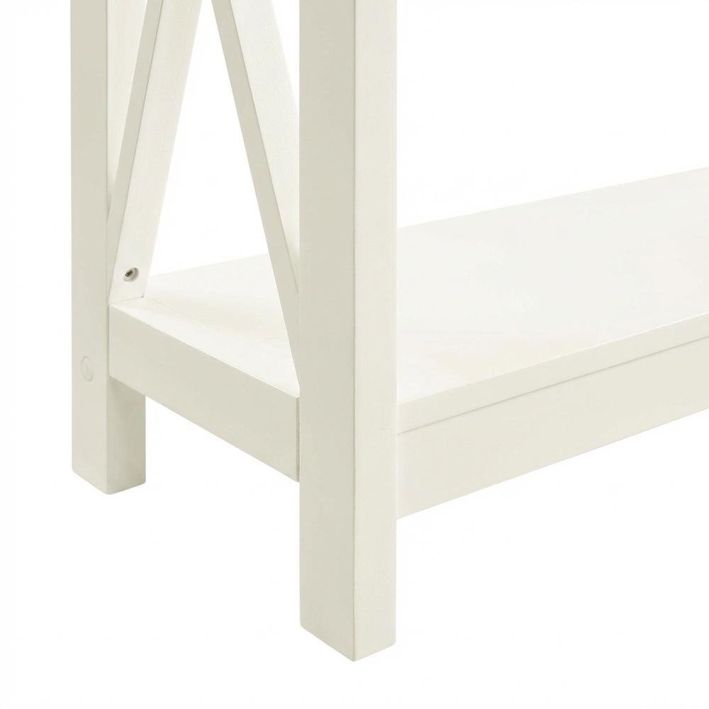 Wooden Console Table with Shelving for Modern Living Room or Entryway