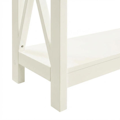 Wooden Console Table with Shelving for Modern Living Room or Entryway