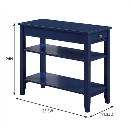 Transitional 1-Drawer End Table with Shelves for Living Room