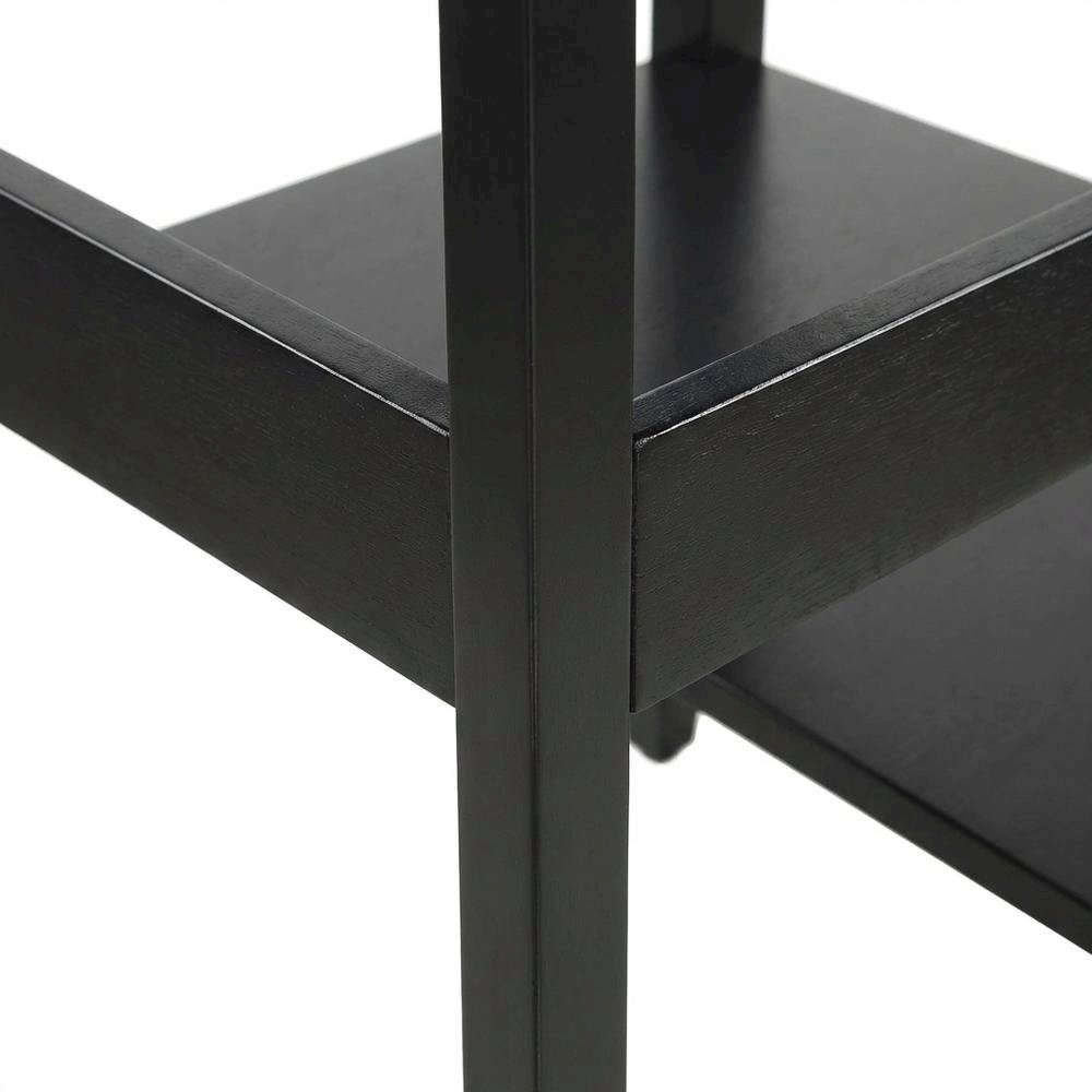 Wooden End Table with Drawer and Shelf for Living Room Use